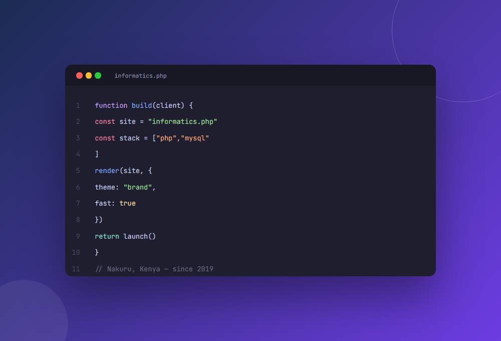 Informatics Developers — Web Development